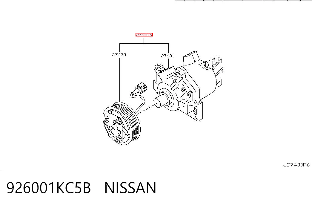 926001KC5B Nissan/Infiniti Compresor climatizador