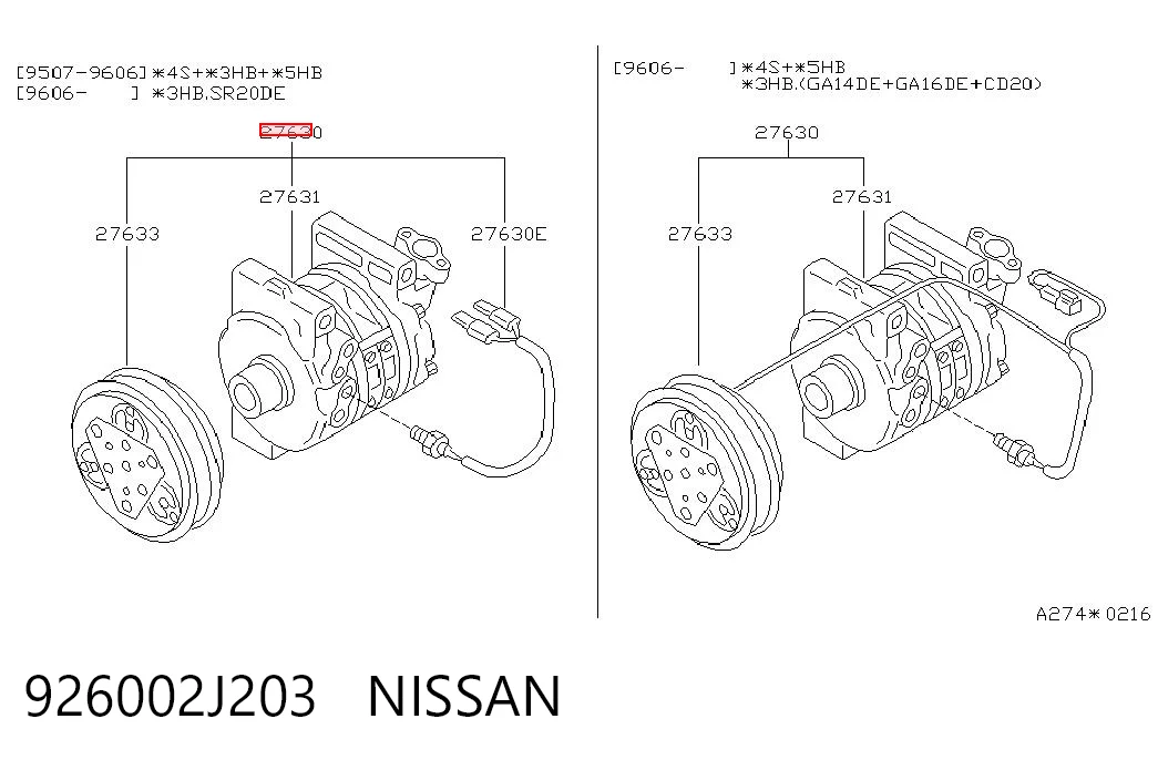 Compresor ac Nissan Primera sedán (P10) (1990 - 1996) precio, desde 178,60 EUR