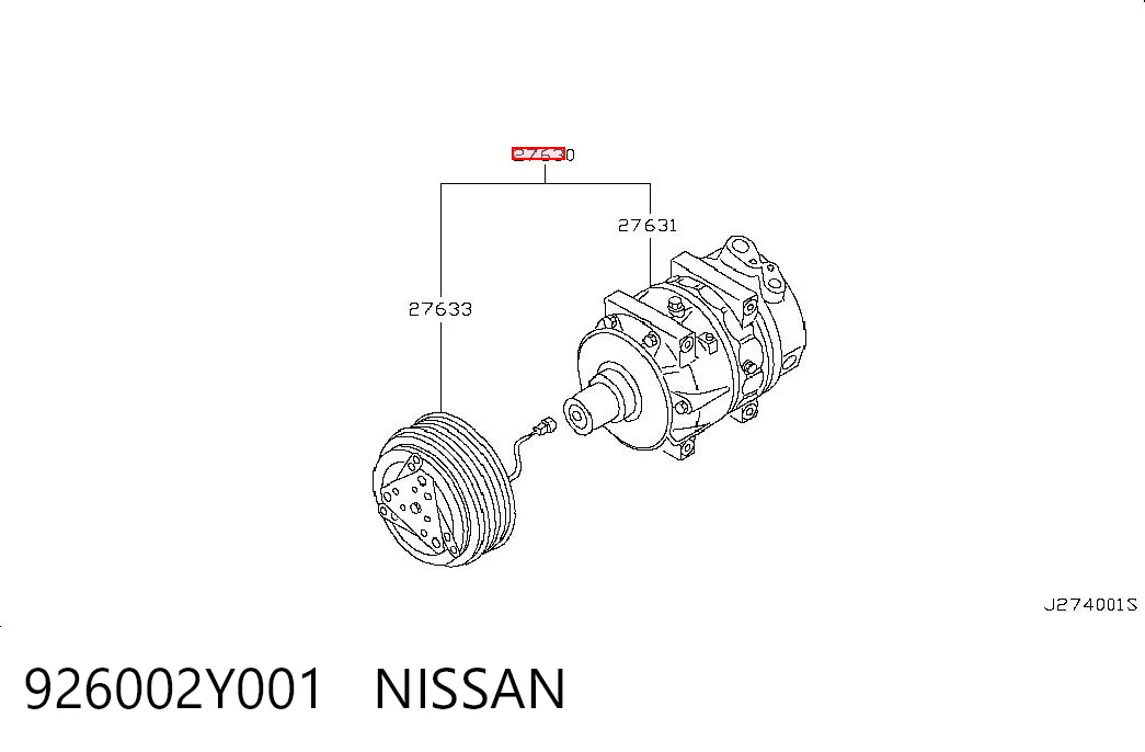 926002Y001 Nissan/Infiniti Compresor climatizador