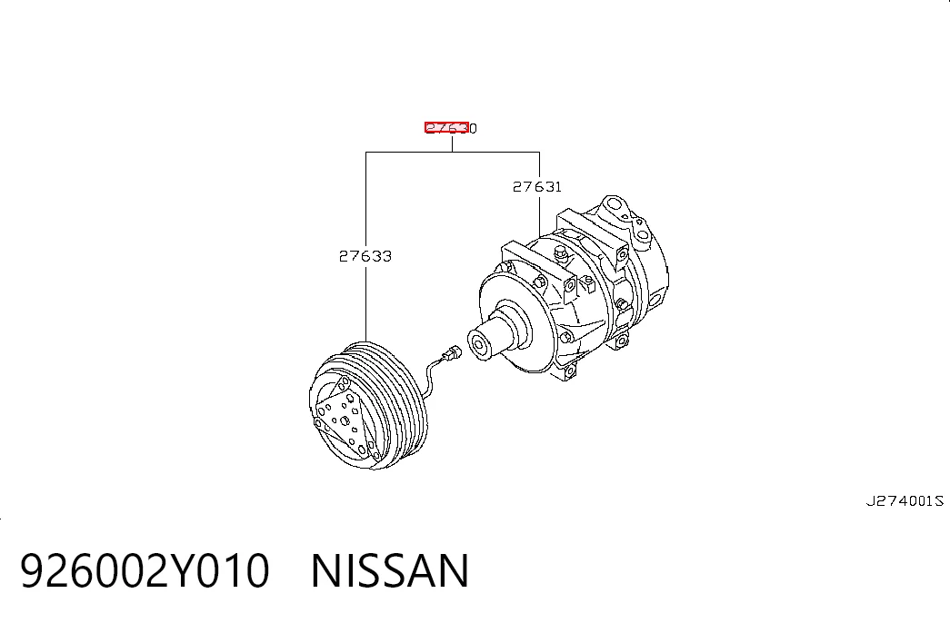 926002Y010 Nissan/Infiniti Compresor climatizador