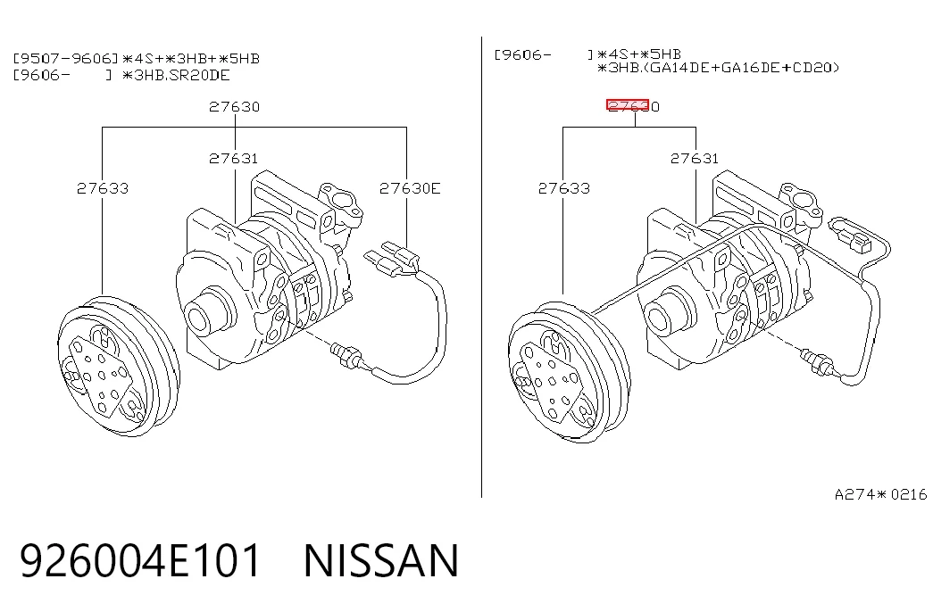 Compresor ac Nissan Primera sedán (P10) (1990 - 1996) precio, desde 178,60 EUR