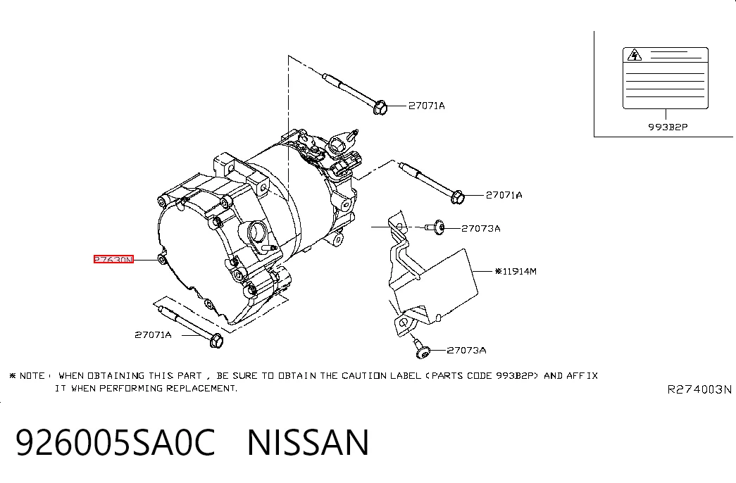 926005SA0C Nissan/Infiniti