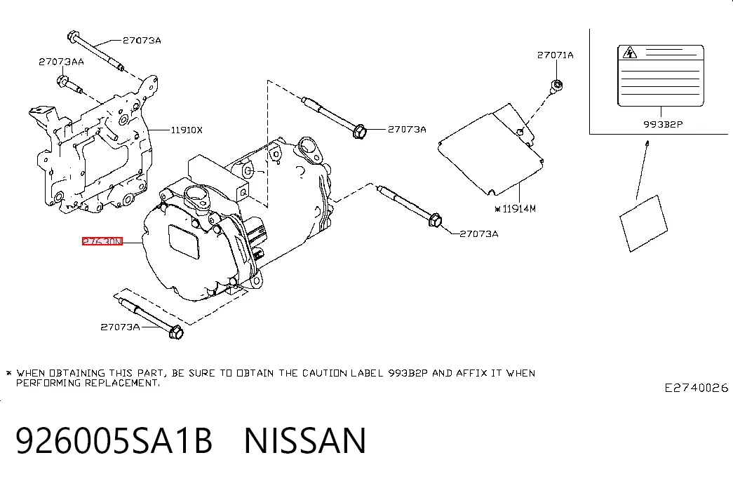 926005SA1B Nissan/Infiniti