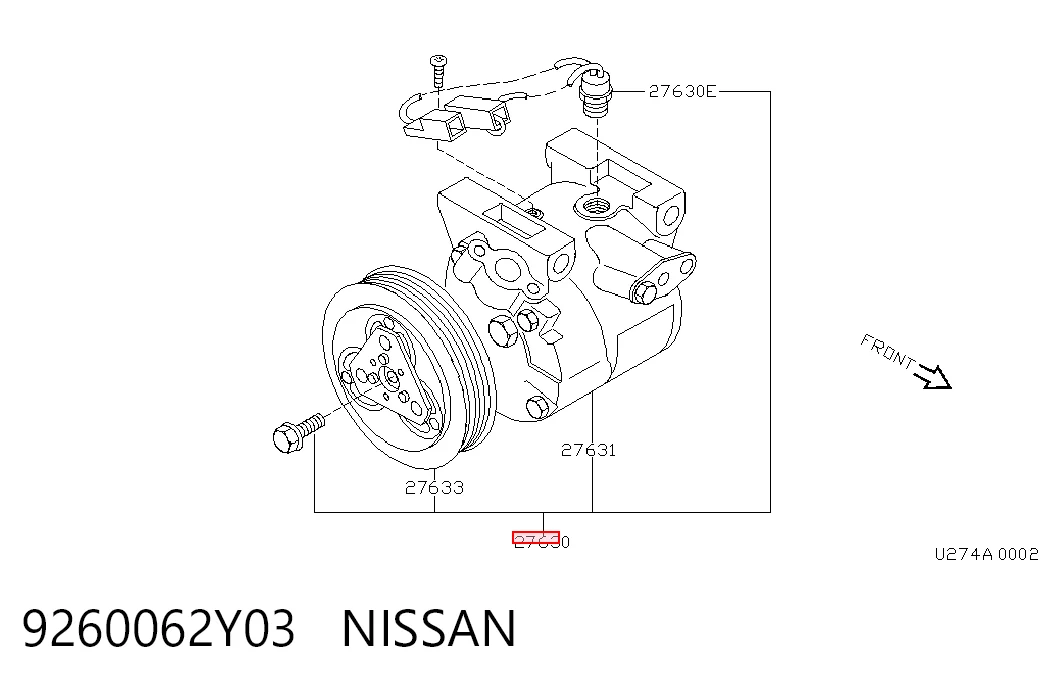 Compresor climatizador para Nissan Sunny III N14