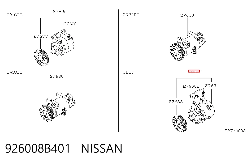  Compresor de aire acondicionado Nissan Almera 1