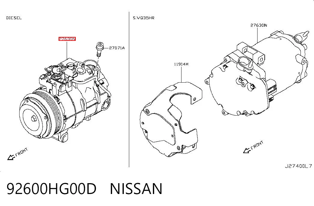 Comprar Compresor de aire acondicionado Infiniti Q50 V37 a bajo precio