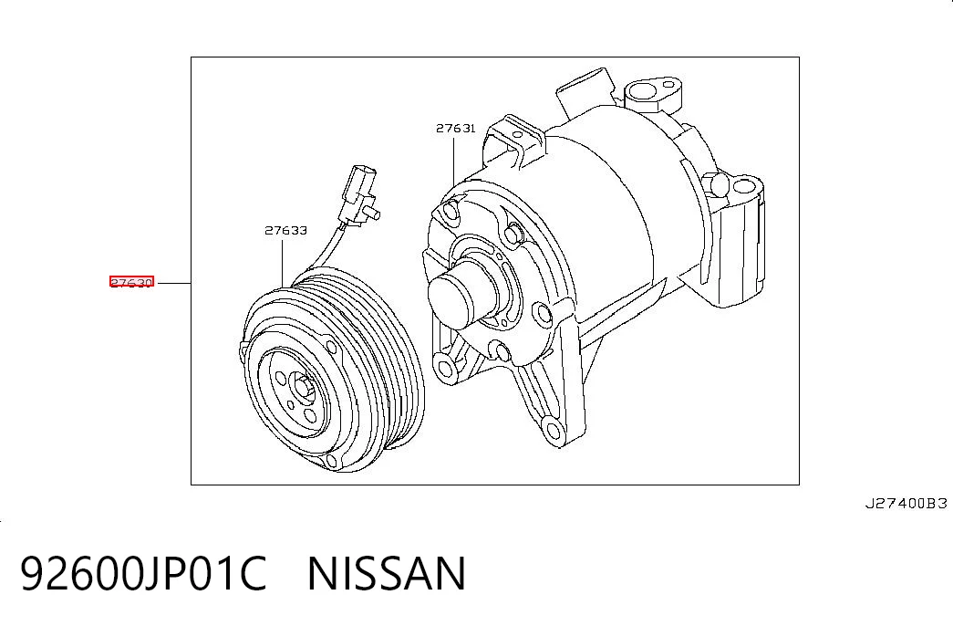 92600JP01C Nissan/Infiniti Compresor climatizador