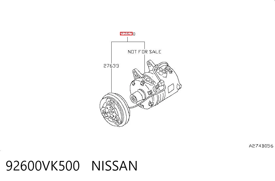 92600VK500 Nissan/Infiniti Compresor climatizador