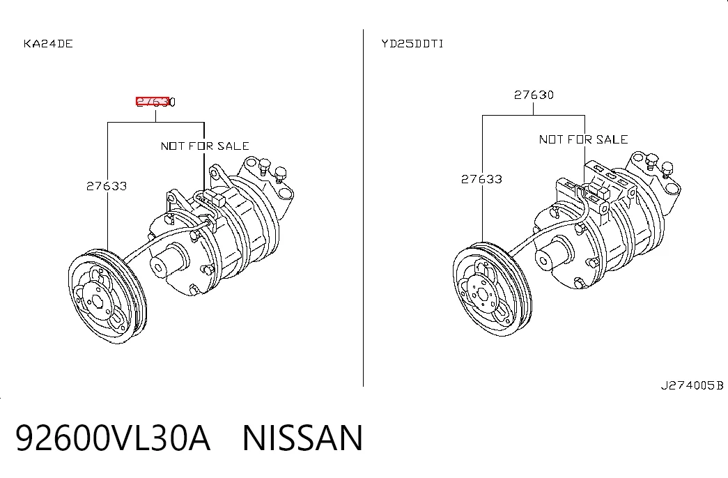 92600VL30A Nissan/Infiniti Compresor climatizador