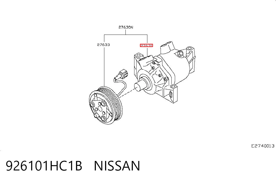 926101HC1B Nissan/Infiniti Compresor climatizador