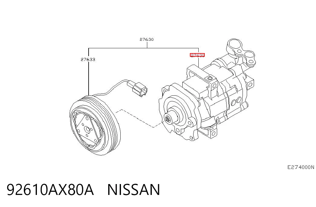  Compresor de aire acondicionado Nissan Micra 