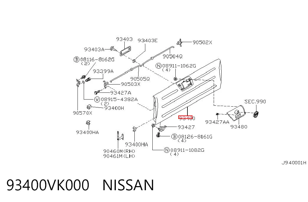 93400VK000 Nissan/Infiniti