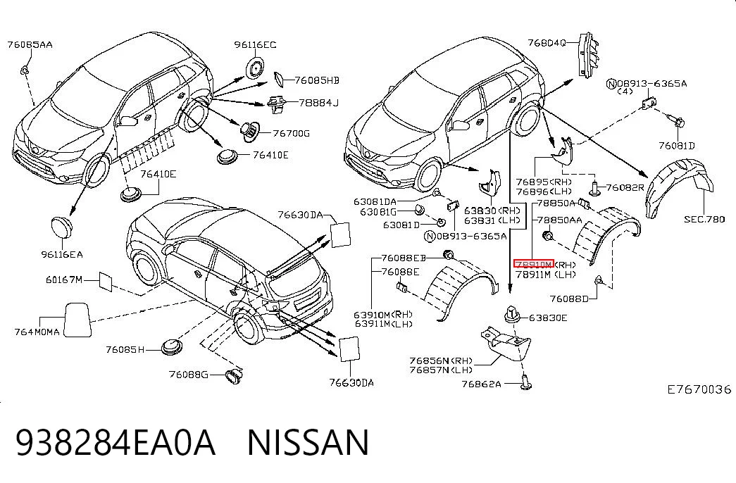 938284EA0A Nissan/Infiniti