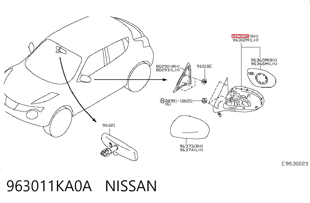 963011KA0A Nissan/Infiniti