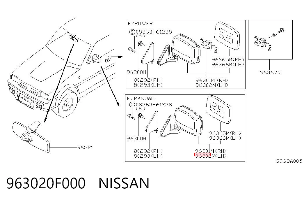 Retrovisores Nissan Terrano II R20 segundo mano