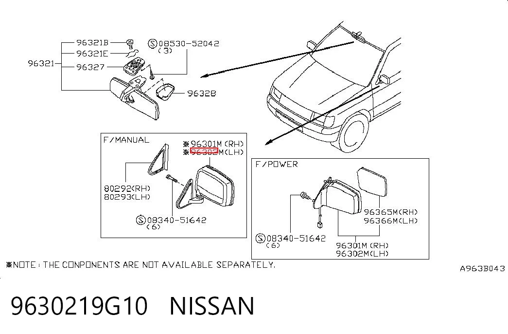 9630219G10 Nissan/Infiniti