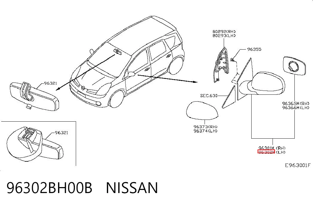 96302BH00B Nissan/Infiniti