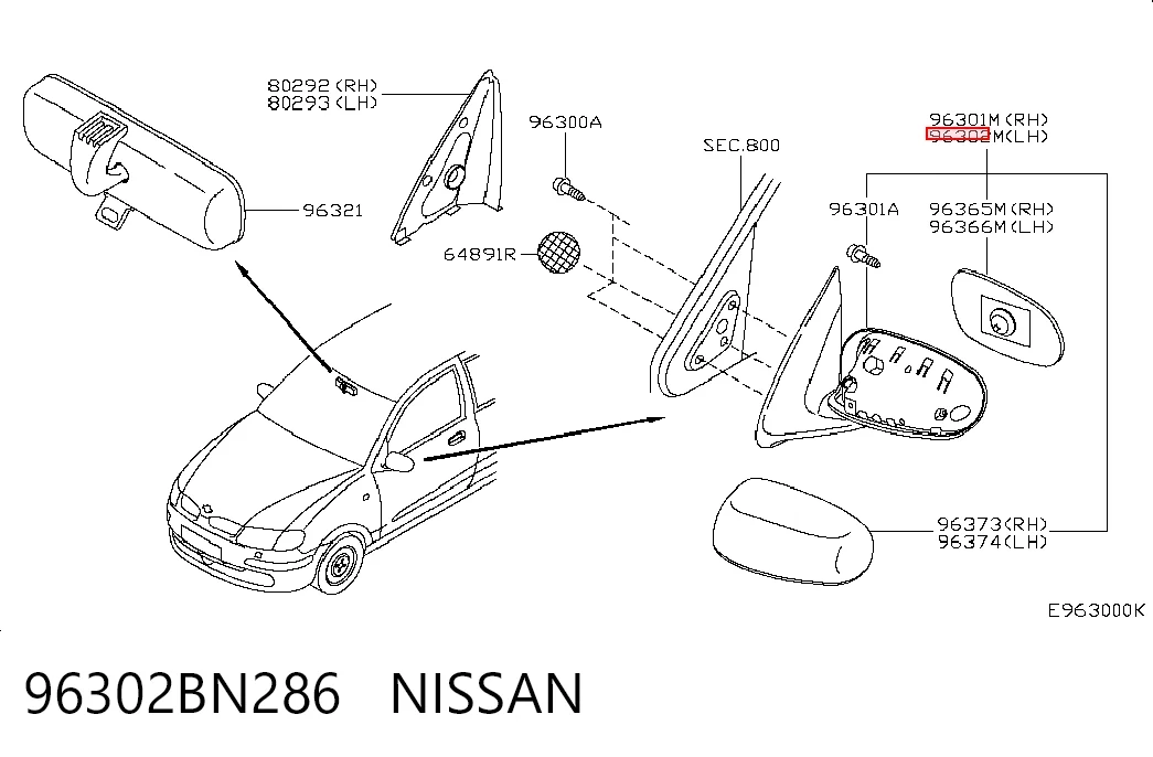 Comprar Espejo de retrovisor izquierdo Nissan Almera II N16