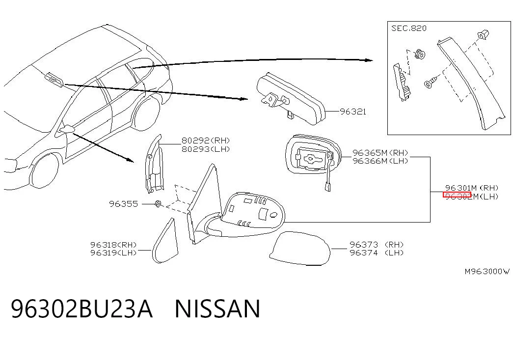 96302BU23A Nissan/Infiniti