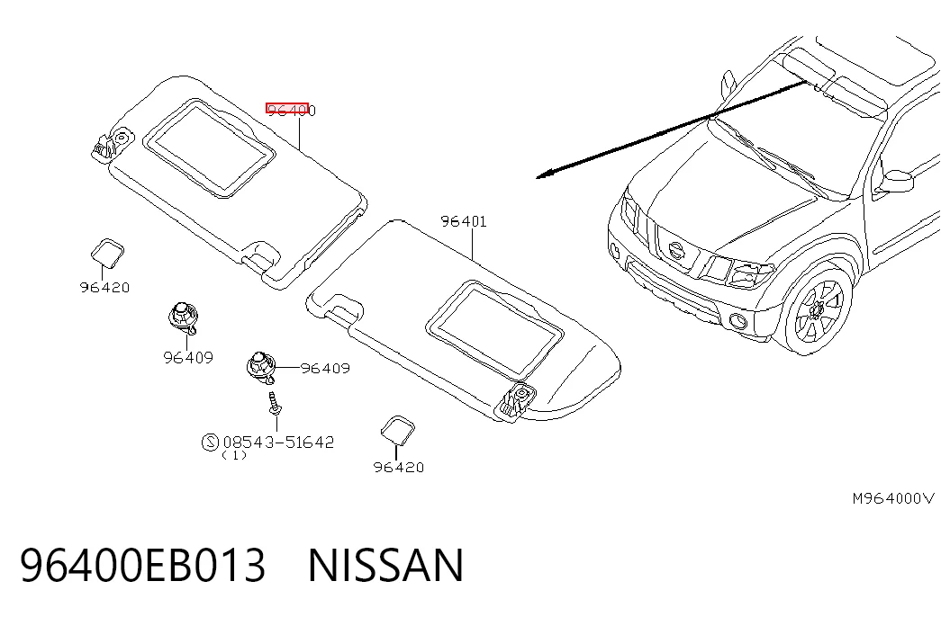 Comprar Visera parasol Nissan Navara  D40 a bajo precio