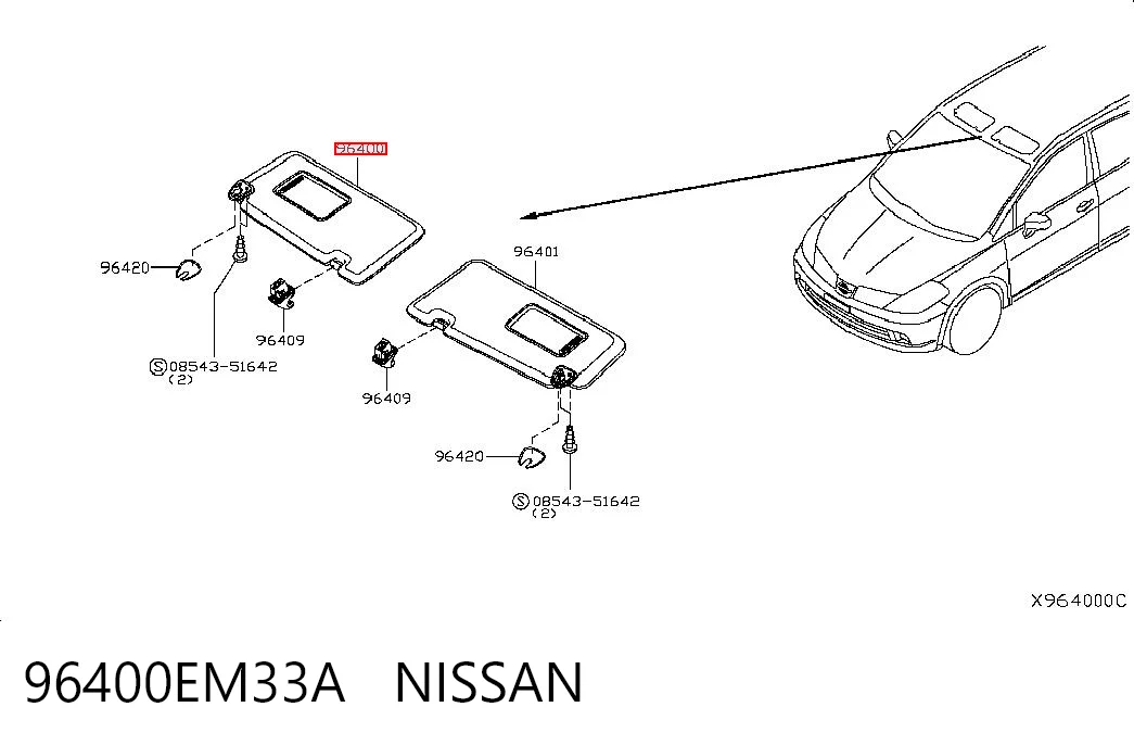 Visera Nissan Tiida  (2004-2014)