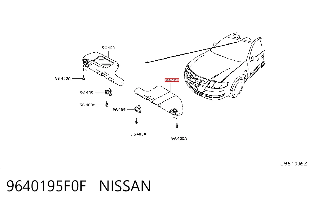 Comprar Visera parasol Nissan Almera  B10RS a bajo precio
