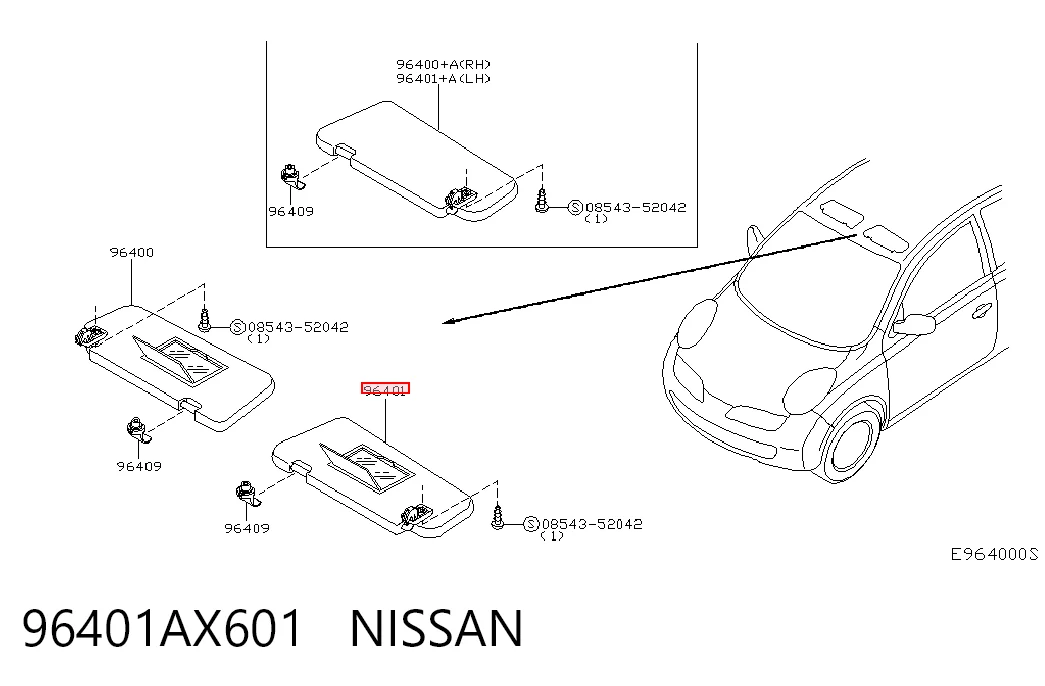 Comprar Visera parasol Nissan Micra  K12 a bajo precio