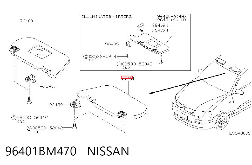 96401BM470 Nissan/Infiniti