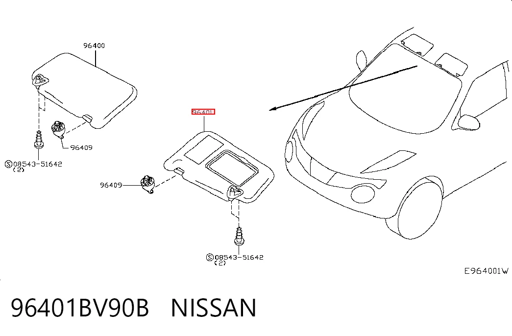 96401BV90B Nissan/Infiniti