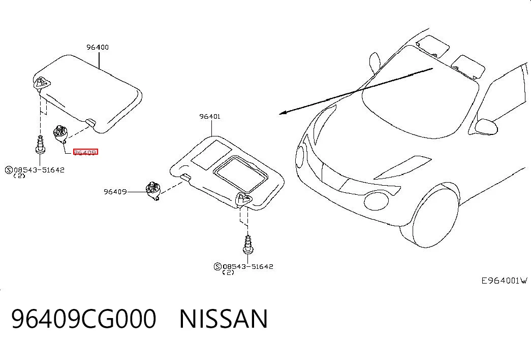 96409CG000 Nissan/Infiniti Visera