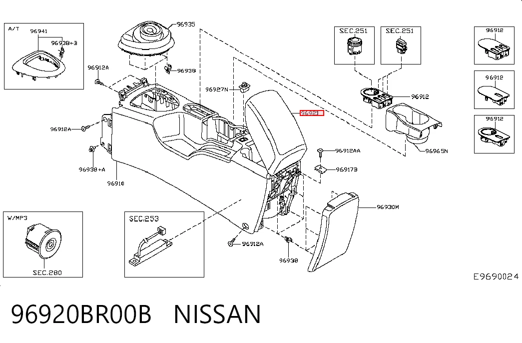 Comprar Apoyabrazos de la consola central Nissan Qashqai  J10 a bajo precio