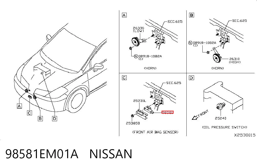 98581EM01A Nissan/Infiniti