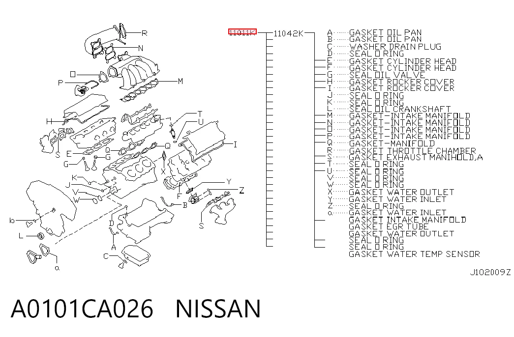 A0101CA026 Nissan/Infiniti