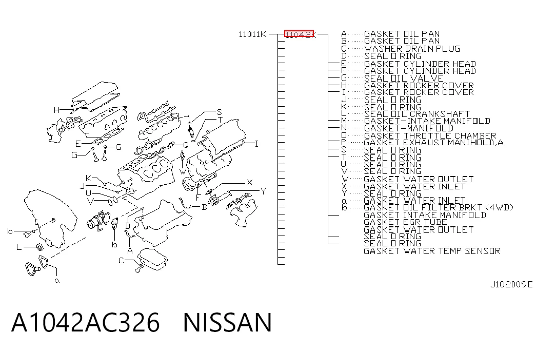 A1042AC326 Nissan/Infiniti