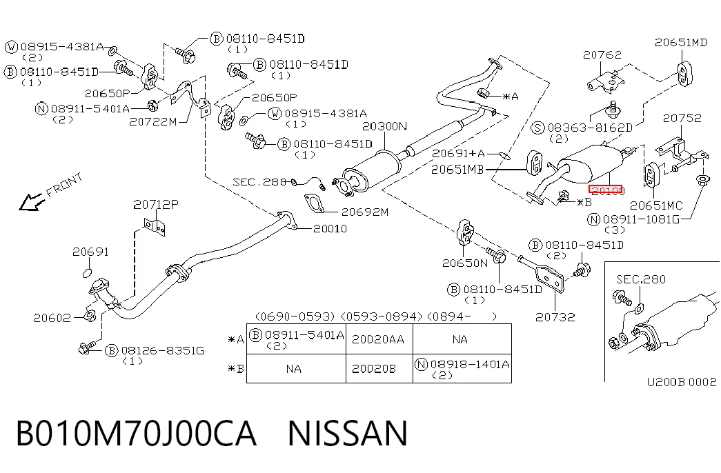  Silenciador trasero Nissan Primera 