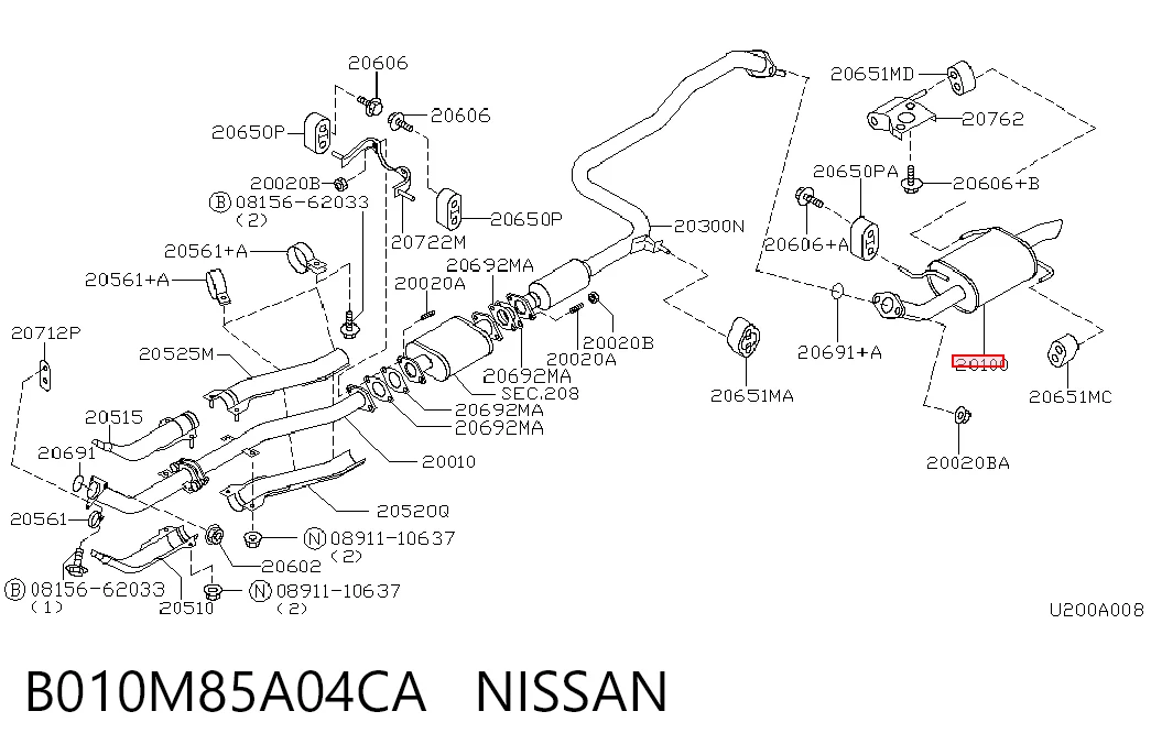 Comprar Silenciador trasero Nissan Primera  P11 a bajo precio