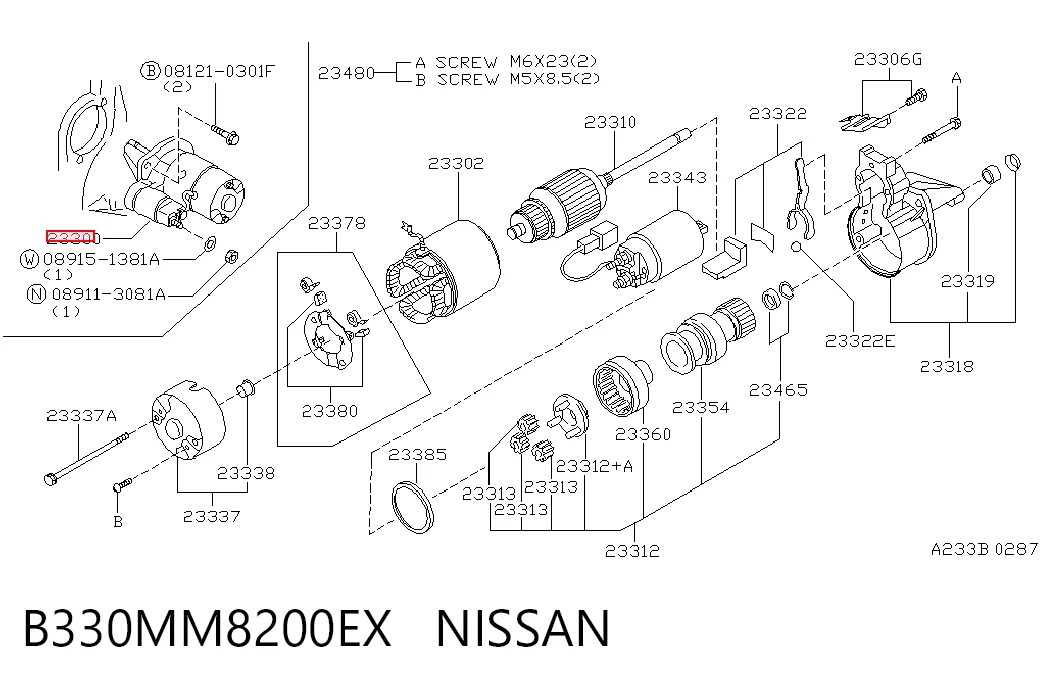 Arrancador Nissan Sunny II (N13)