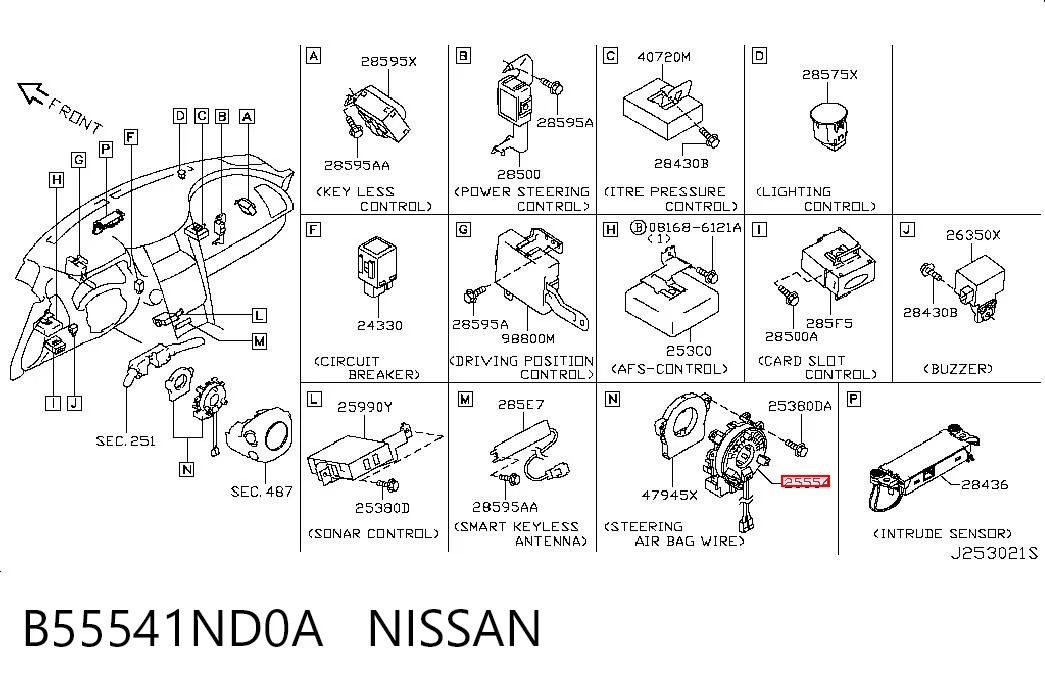 B55541ND0A Nissan/Infiniti