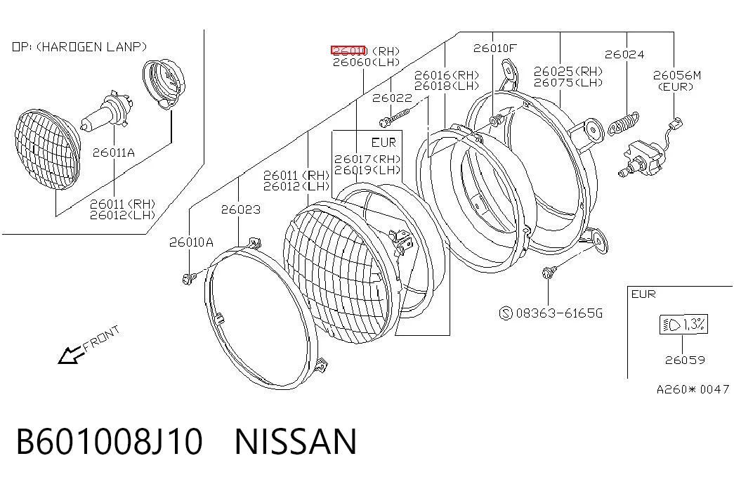 Comprar Faro derecho Nissan Patrol  Y60 a bajo precio