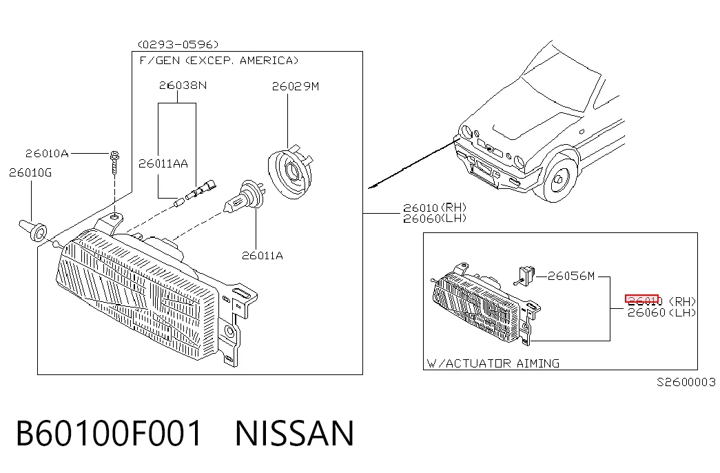 B60100F001 Nissan/Infiniti