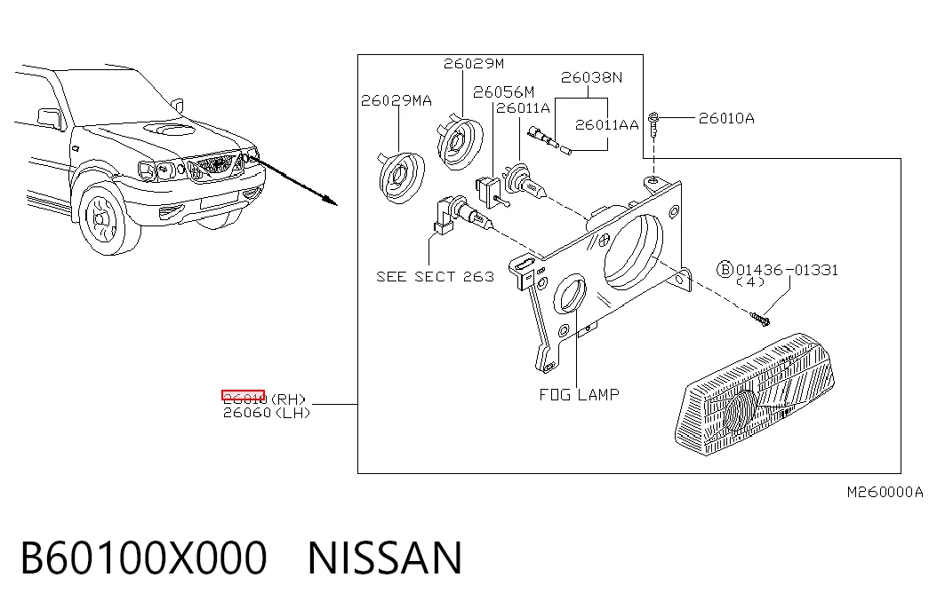 Comprar Faro derecho Nissan Terrano II R20 a bajo precio