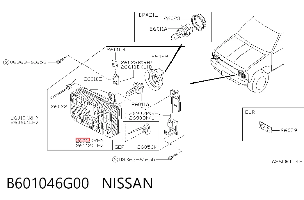 Comprar Faro derecho Nissan Terrano I WD21