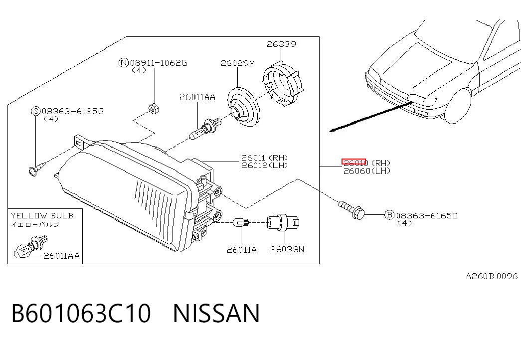 B601063C10 Nissan/Infiniti