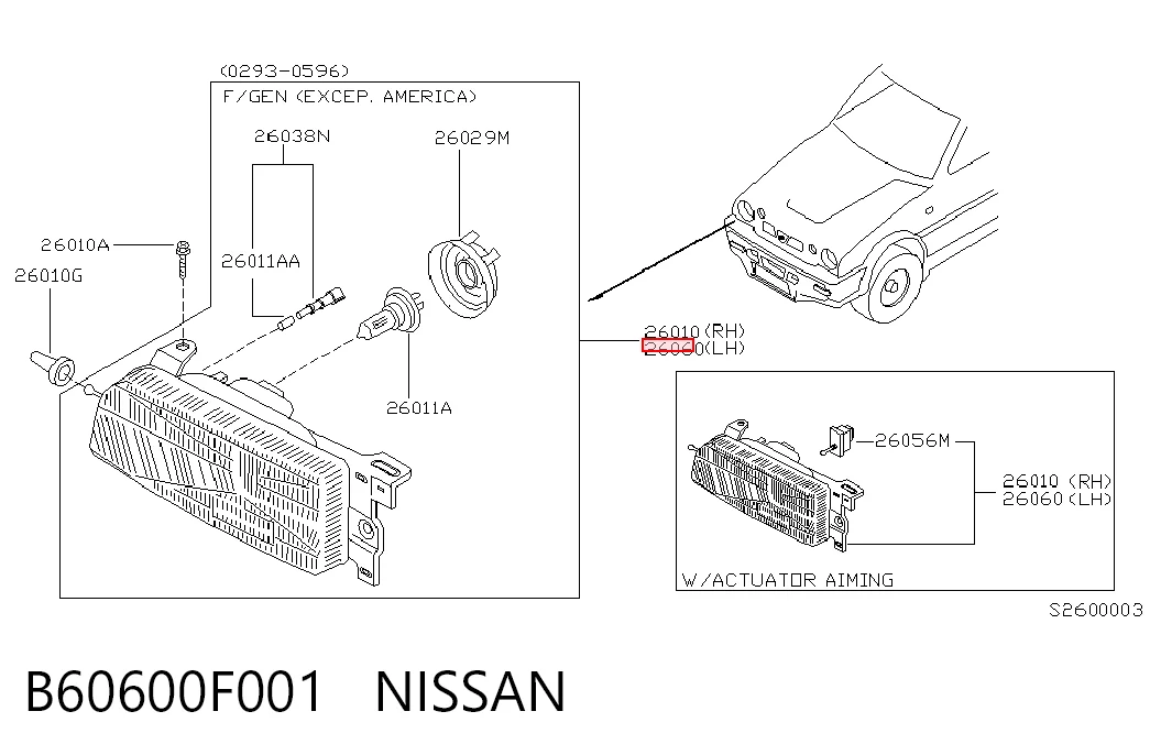 B60600F001 Nissan/Infiniti