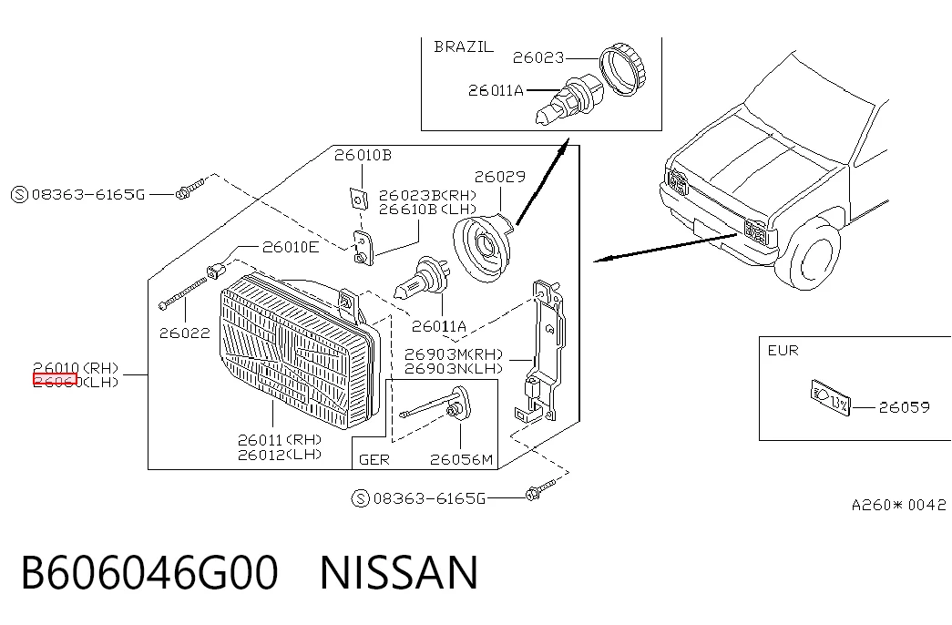  Faro izquierdo Nissan Terrano 1