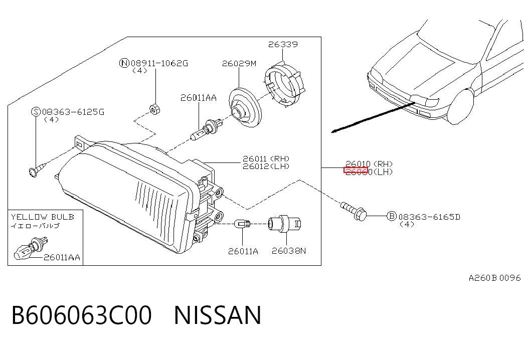  Faro izquierdo Nissan Sunny 3
