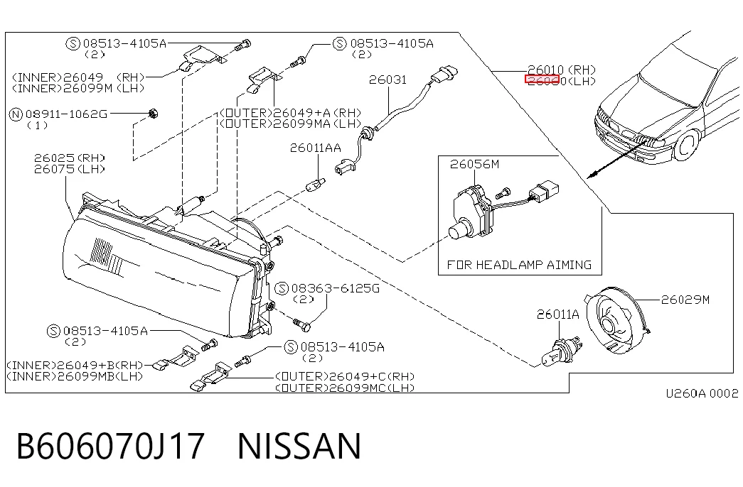 Faros Nissan Primera  (1990-1996)
