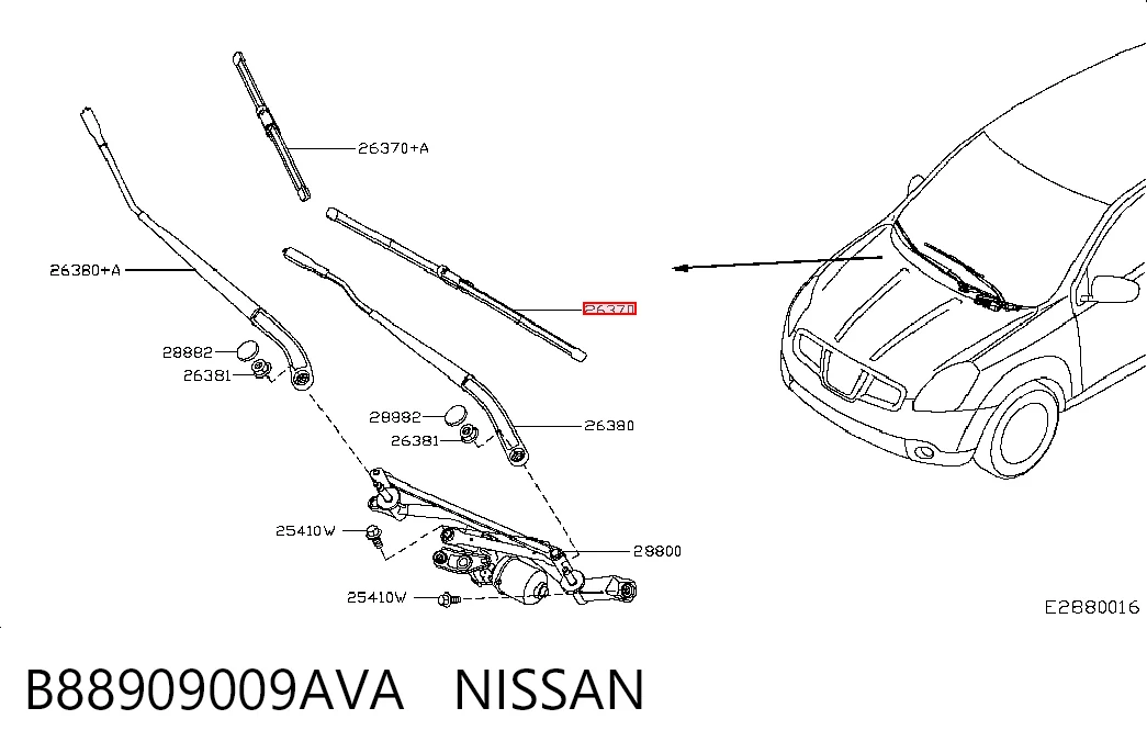  Escobilla del limpiaparabrisas del lado del pasajero Suzuki SX4 