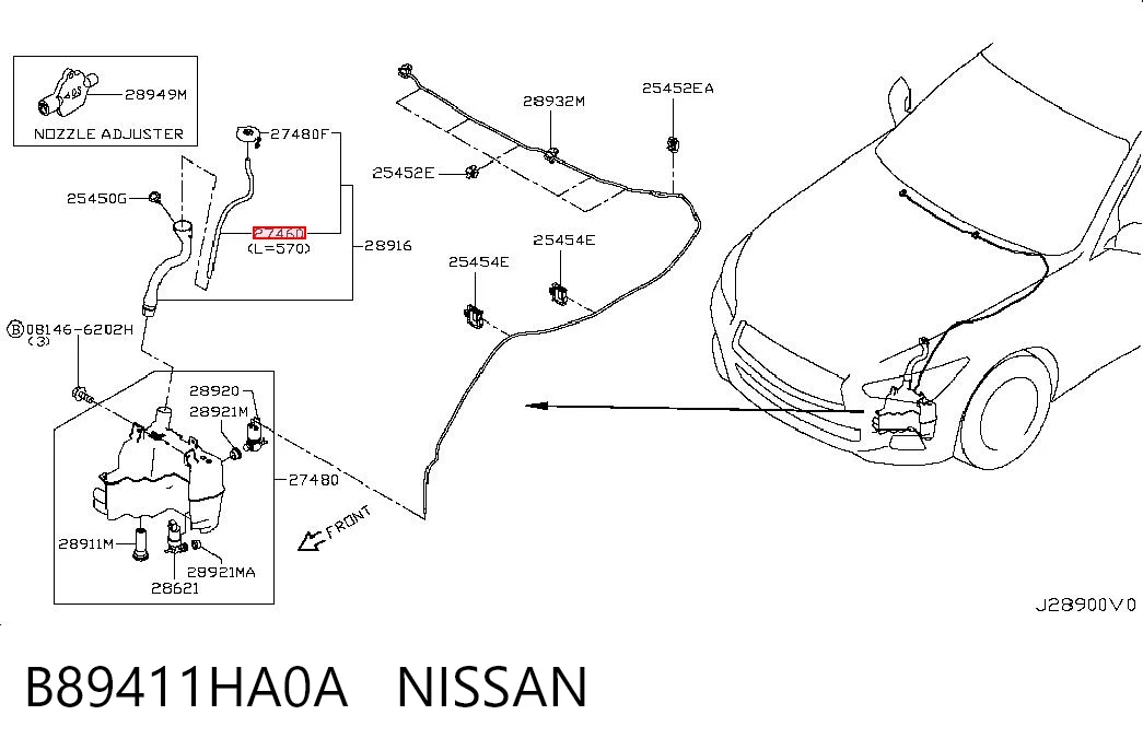 B89411HA0A Nissan/Infiniti