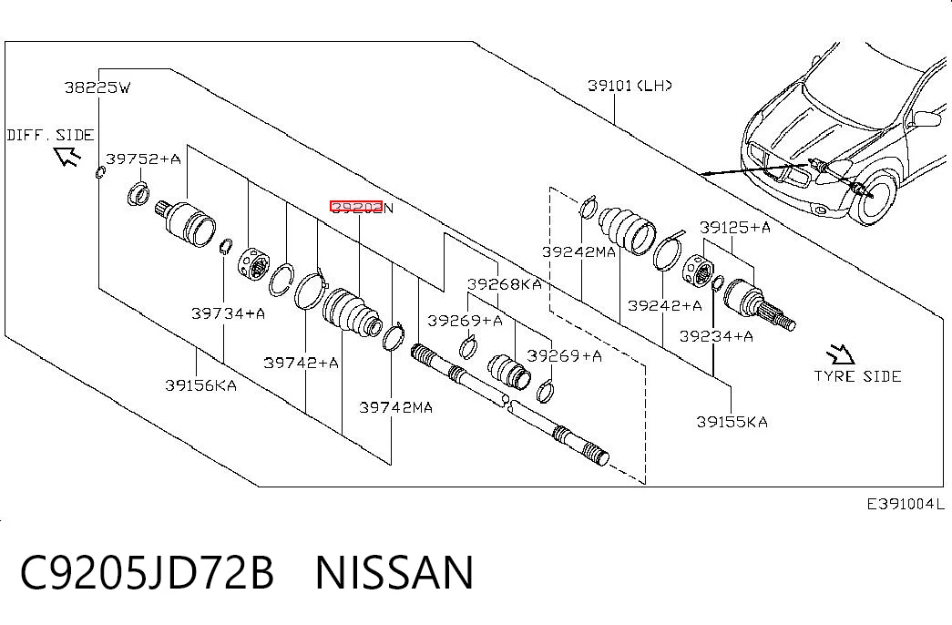 C9205JD72B Nissan/Infiniti